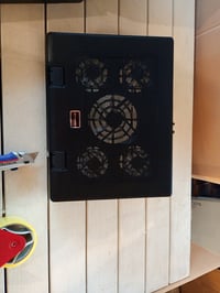 Chladiaca podložka pod notebook Mars Gaming MNBC2 do 17,35 palca, 5 tichých ventilátorov, červené LED podsvietenie, 2x USB 2.0, čierno-červená, neúplné balenie 2