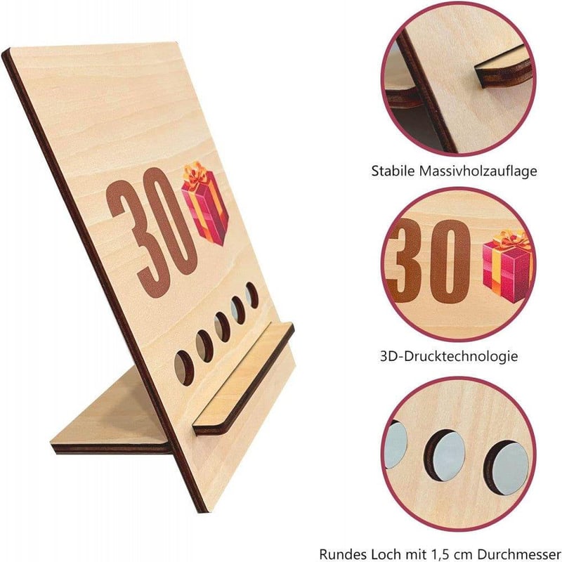 Egyedi 30. Születésnapi Fa Vendégkönyv és Pénzajándék Tábla - DIY Kreatív Ajándék