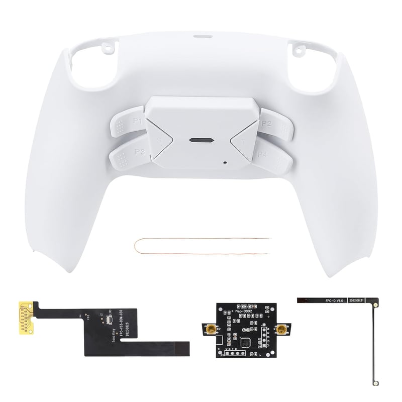 PS5 kontroller programozható hátsó gombkészlet - 4 db fekete paddle, BDM 030/040 kompatibilis