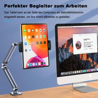 nediea Univerzális Tablet Tartó Ágyhoz és Asztalhoz - 360° Forgatható, Összecsukható Állvány iPad/Kindle/Switch Készülékekhez, 4-12,9" Méret 2