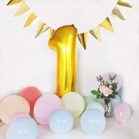 Óriás 102 cm-es arany '8'-as szülinapi fólia lufi 5