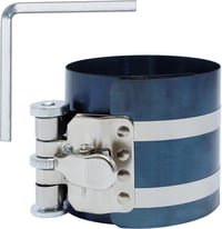 CCLIFE Dugattyúgyűrű Feszítő Pánt 75 mm - Acélötvözet Dugattyúgyűrű Összehúzó 53-125 mm Átmérőhöz, Gumírozott Fogantyúval 5