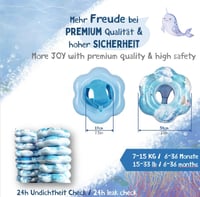 EDWEKIN® Állítható Bébi Úszógumi - Biztonságos Úszássegítő 6 Hónapos-3 Éves Gyerekeknek 4