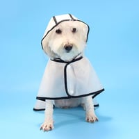 Átlátszó Kutyakabát Kapucnival, Vízálló, Könnyű, Állítható - S méret 1