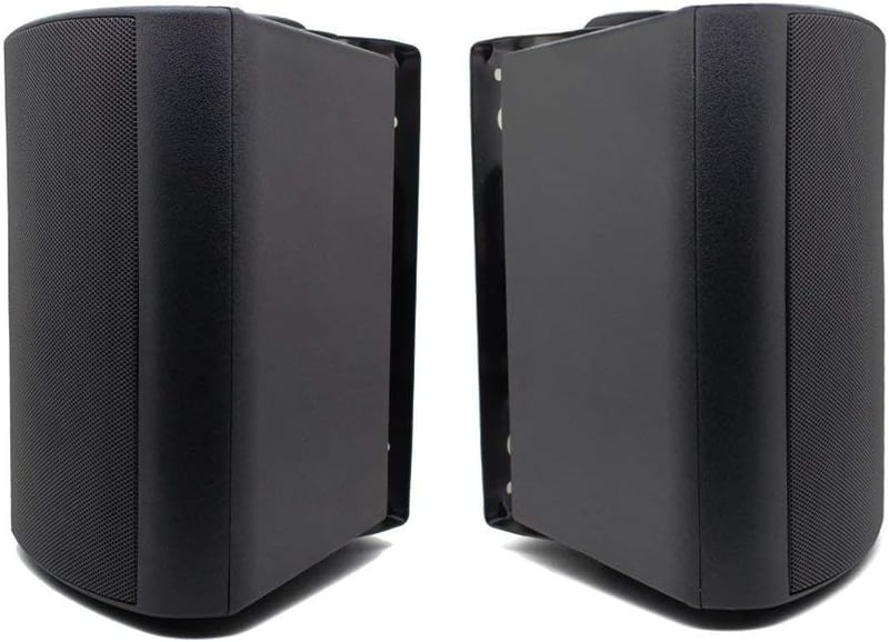 Herdio 5.25" Bluetooth Vízálló Kültéri Hangszóró - 200W, Forgatható Fali Konzollal, Beltéri-Kültéri Használatra, Fekete