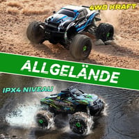 RC Távirányítós Autó 1:14 Méretarány, 75+ km/h Sebesség, 4WD Terepjáró, 2 Akkumulátor, 7 LED Fény, 2.4GHz Összkerékhajtás, 8- 8