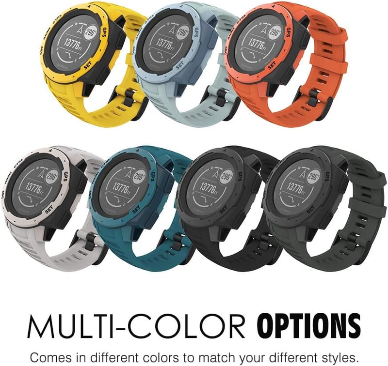 MoKo Szilikon Óraszíj Garmin Instinct/Instinct Solar/Tactical/Instinct 2 GPS Okosórához - Állítható Sportpánt Csuklóra (125-200mm), Fekete