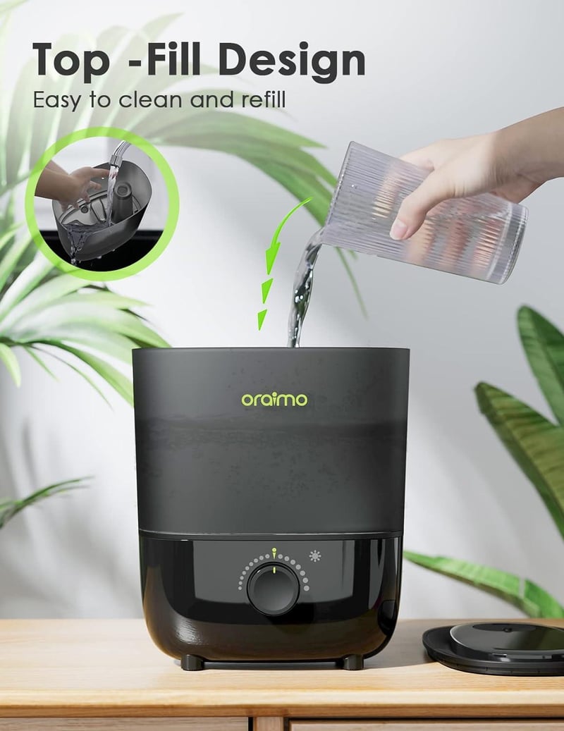 Oraimo 2.5L Ultrahangos Párásító Illóolaj Diffúzorral és Éjszakai Fénnyel