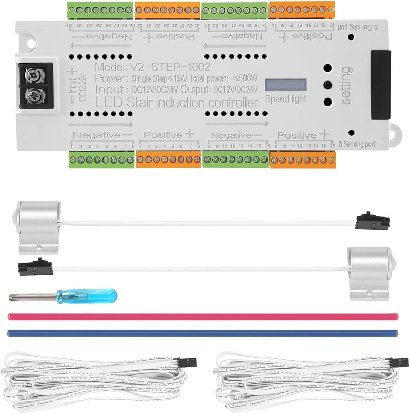 Xiaomi LED mozgásérzékelős szalag, 32 fokozatú fényerő, beltéri éjjeli fény, 12V/24V (fehér/piros)
