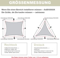 AXT SHADE Vízlepergető Háromszög Napvitorla 3x3x4,25m UV Védelemmel 6