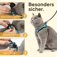 Tierhood Macska Hám és Póráz Szett - Fekete, M-es Méret - Kényelmes, Állítható, Strapabíró 6