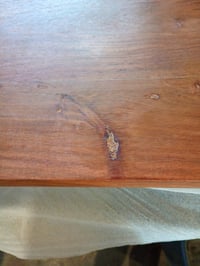 Blat de masă vidaXL din lemn masiv de acacia cu margine naturală 180x40x3,8 cm - defect de suprafață/material pe suprafața utilă (stare: vezi a 2-a imagine) 3