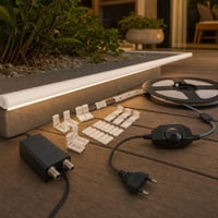 Sada pre LED pásy: 12V zdroj + 22x konektor + 10x hliníkový profil + PWM stmievač 1