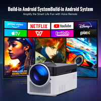 Alwtniet HY450 Android Okos Projektor 1080P Natív Felbontás 700 ANSI Lumen Ultra Rövid Vetítési Távolság WiFi6 Automatikus Képigazítás 2+32G 4