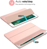 MoKo Smart Shell védőtok iPad 9.7 (2017/2018) tablethez - Rózsaarany, vékony kialakítás, automatikus alvó funkcióval

AI: I've created a Hun 7