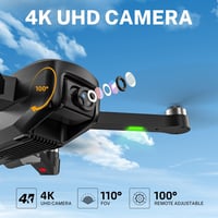 HANNVIW H330 Drón 4K UHD Kamerával, 5G WiFi FPV, Kefementes Motor, 30 Perc Repülési Idő, 2 Akkumulátor, Optikai Áramlás, Magasságtartás 2