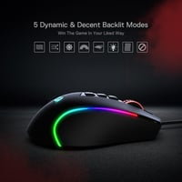 Redragon M612 Predator RGB gamer egér, 8000 DPI, 11 programozható gomb 7
