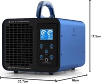 Airthereal 10000 mg/h digitális ózongenerátor, állítható szagtalanító készülék otthonra 10