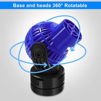 Yaobluesea IPX8 Akváriumi Áramoltató Szivattyú 4000L/h - 360° Forgatható Hullámkeltő Pumpa Édesvízi és Tengeri Akváriumokhoz, 6W, Fekete 3