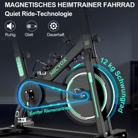 Micyox MX87 Mágneses Ellenállású Szobakerékpár 12kg Lendkerékkel és Pulzusmérővel 2