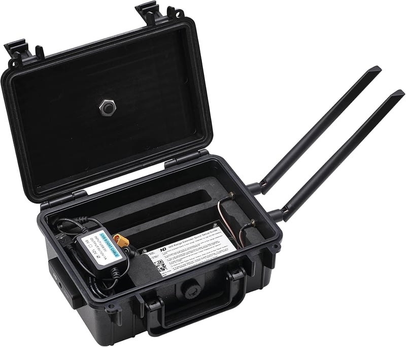 New Direction Tackle WiFi Szonár Jelerősítő 2 - Mobil Halradar Hatótávnövelő, Kis Méretű Változat, Etetőhajóhoz Kompatibilis
