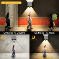 Ledmo LED Premium fali lámpa mozgásérzékelővel szürke IP65 vízálló 4 db-os csomag 5