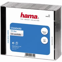 Carcasă Hama Standard pentru CD/DVD/Blu-Ray, negru cu capac transparent, pentru discuri standard, pachet de 3 bucăți 2