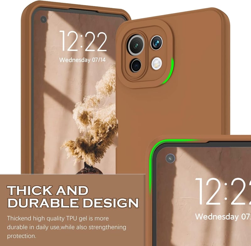 Xiaomi Mi 11 Lite bézs vékony szilikon védőtok 4G/5G/5G NE modellekhez