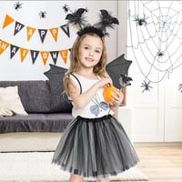 Gyerek Ördög és Denevér Jelmez Szett Koronával - Halloween Farsangi Jelmezes Buli Kellék 4