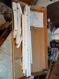 HAKU Nemi Sluga Stalak za odjeću od punog drva, Bijeli, 47x102x36 cm, Samostojeći stalak za mušku odjeću, Tradicionalni stil 2