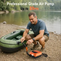 Mojimdo Elektromos SUP Pumpa 20 PSI - Akkumulátoros, 5 Üzemmóddal, Kompakt Hordszíjjal, Automata Kikapcsolással - Kajak, Sátor, Matrac Felfú 9