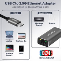 SUCESO USB-C to 2.5G Gigabit Ethernet adapter MacBook, iPad, Dell kompatibilis 3