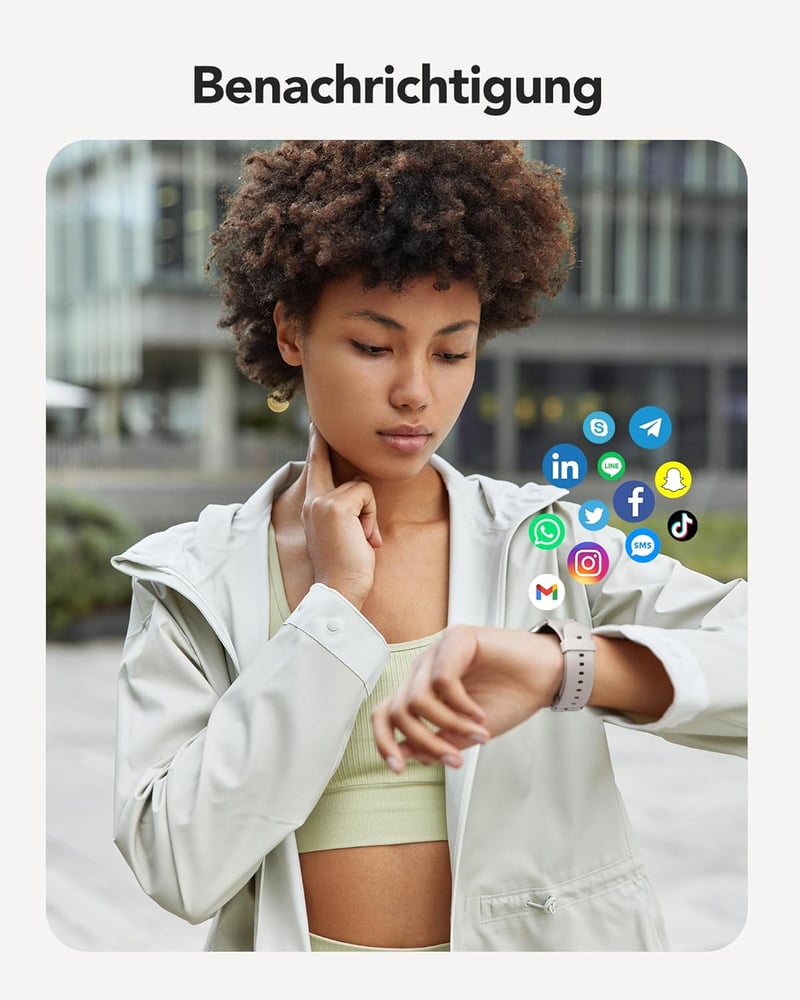 AGPTEK Okosóra Telefonos Funkcióval - 1,3" Fitness Tracker 100+ Sportmóddal, Ezüst
