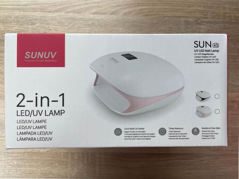 SUNUV 48W UV LED Műköröm Lámpa Időzítővel és LCD Kijelzővel - Rózsaszín SUN4S