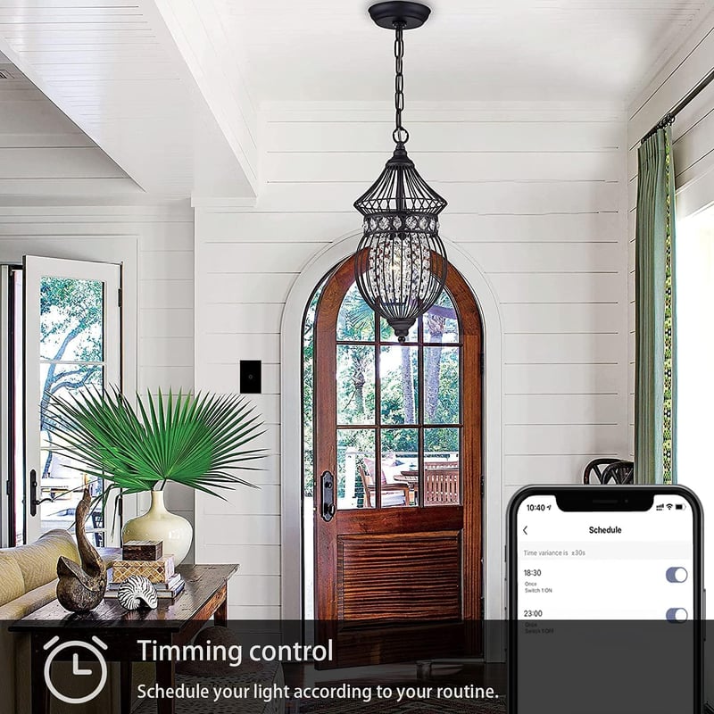 Jinvoo WiFi Okos Fali Kapcsoló - 1/2/3 Gombos Érintésvezérlés, Távirányítás Telefonról, Alexa/Google Home Kompatibilis, Időzítő Funkcióval, 