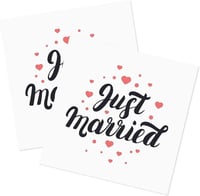 Just Married Esküvői Szalvéta Szett, 40 db-os 6