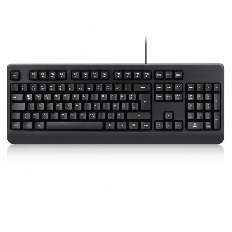 Vodotesná USB klávesnica Perixx PERIBOARD-517 s numerickou časťou, IP65, čierna — chybná, na náhradné diely (stav: viď 2. obrázok)