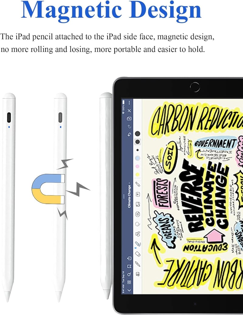 Kenkor Aktív Stylus Toll Mágneses iPad Ceruza Töltöthető Tablet Pen