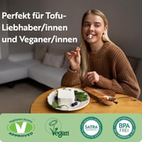 Tofuture Tofu Prés - Egyedi Stílusú Konyhai Eszköz Tofu Készítéshez, Fehér/Zöld, 400g Kapacitás, Műanyag 9