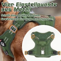 Rabbitgoo taktikai kutyahám, zöld, M-es méret - Fojtásgátló, légáteresztő, fogantyús 6
