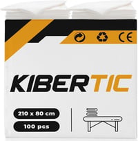 KIBERTIC 100db Fehér Eldobható Masszázságy Lepedő 80x210cm - Kozmetikai Szalonoknak 1