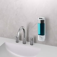 goldenwarm Fali Adagoló 300ml - Fekete-Fehér Műanyag Szappanadagoló Fürdőszobába és Konyhába - Fúrás Nélkül Felszerelhető Sampon és Tusfürdő 8