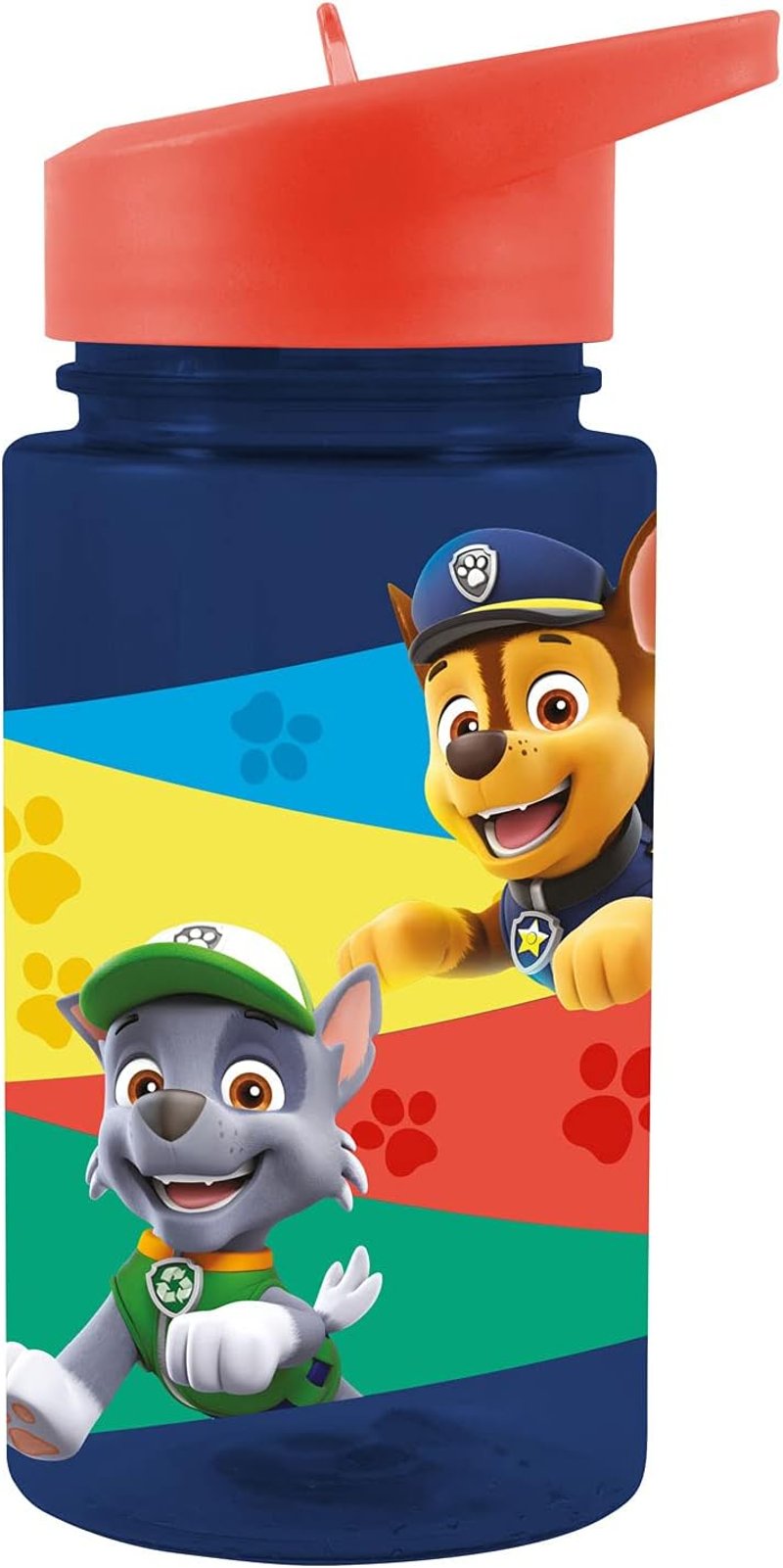 P:os Mancs Őrjárat Gyerek Kulacs 450ml - Beépített Szívószállal, Összecsukható, BPA-mentes, Mosogatógépben Mosható, Műanyag Ivópalack