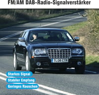 DAB/FM autórádió antennajelerősítő, 12V - utólag beszerelhető rádiókhoz 6