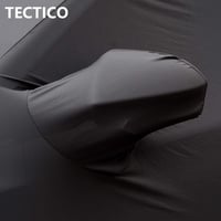 TECTICO Beltéri SUV Autótakaró - Elasztikus, Légáteresztő Porvédő Huzat Garázsba, Kiállításra - Puha, Rugalmas Fekete Anyag 4