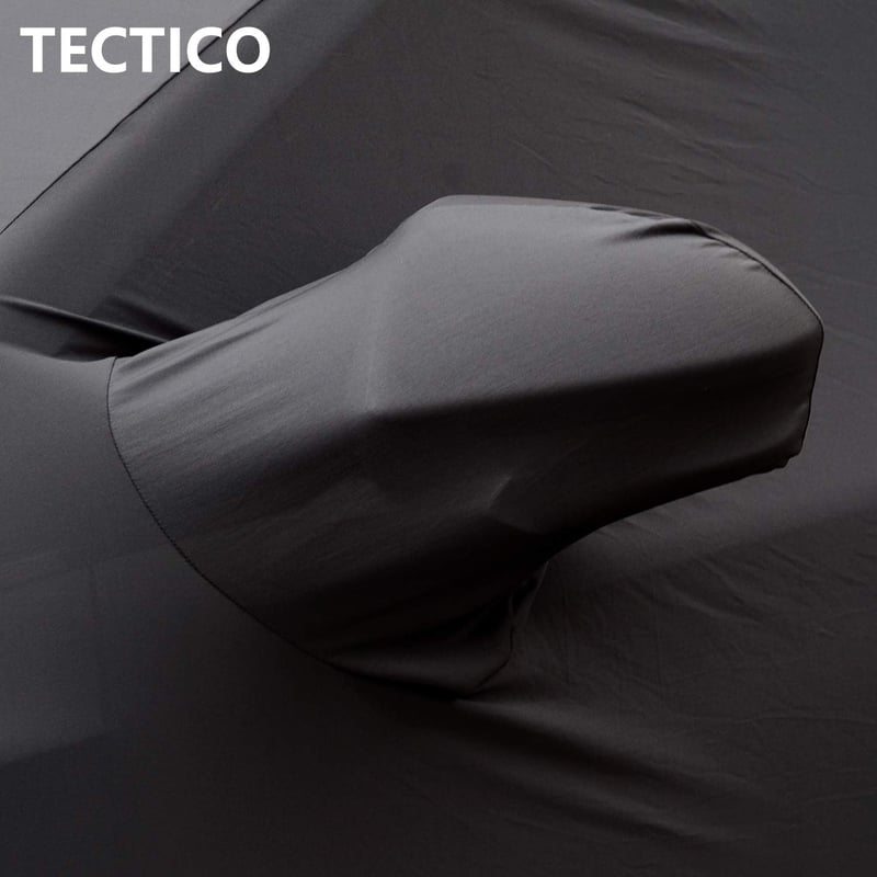 TECTICO Beltéri SUV Autótakaró - Elasztikus, Légáteresztő Porvédő Huzat Garázsba, Kiállításra - Puha, Rugalmas Fekete Anyag
