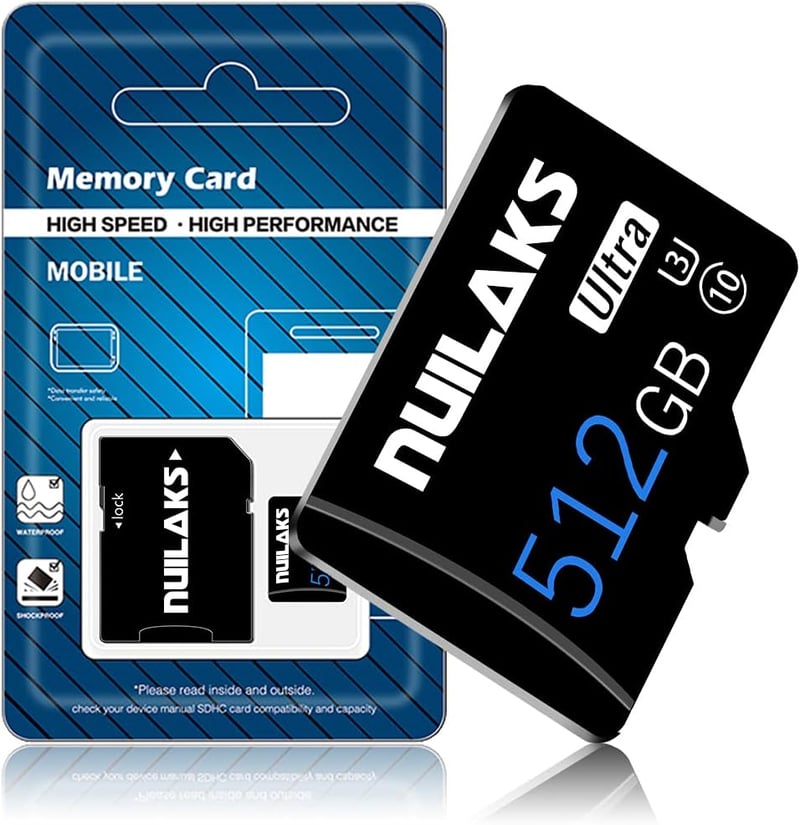 SanDisk 512 GB Micro SD kártya adapterrel - Gyors Class 10 Nintendo, Android, kamera, tablet kompatibilis
