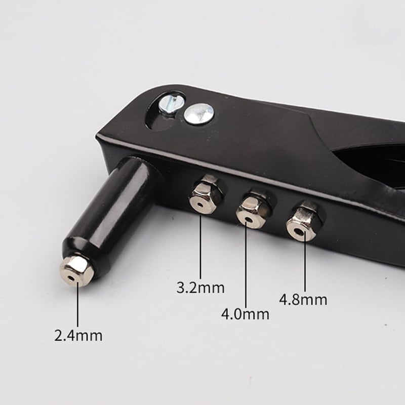 Helweet Kézi Popszegecs Fogó 4 Méretű Fejjel - Univerzális Szegecselő Pisztoly Autóipari, Hajózási, Fémipari Munkákhoz (2.4/3.2/4.0/4.8mm)