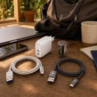 Putni set za punjenje: Lightning kabel + USB-C kabel + 2-portni punjač + brzi auto punjač 1