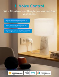 Meross Okos Konnektor Energiafogyasztás Méréssel, WiFi Aljzat 16A, Hangvezérléssel, Apple Home, Alexa és Google Kompatibilis, 4 db Fehér 6